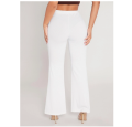 ZAARA High Waist Flare Pants - Stretchable Ribbed Fabric - pants for womens.