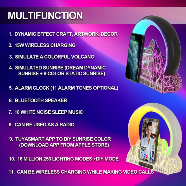 GC%20USB%20Night%20Light%20With%20Clock%20Alarm%20Function%2015W%20Wireless%20Fast%20Charging%20Touch%20Control%20Colorful%20Volcano%20Crack%20Atmosphere%20Light%20Work%20With%20Alexa%20-%20Image%2010