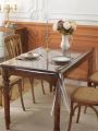 PVC Transparent 6 Seater Dining Table Cover . 84x54 Inches.Rectangle Waterproof Tablecloth Protector -1.2mm. 