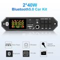 Handsfree MP3 Decoder Board 80W Amplifier Bluetooth 5.0 MP3 Player 12V 24V Car FM Radio Module TF USB with Microphone Control. 