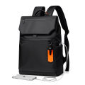 Men's casual office, business commuter backpack, large capacity computer backpack, fashion college student school bag printed logo. 