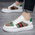 Winter Warm Fleece-Lined Men's Casual Shoes Height Increasing Mcqueen Sneakers White Shoes Fashion Trendy Men's Shoes. 