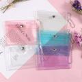 1Pc Women's Credit Card Holder Wallet Transparent Waterproof PVC ID Card Wallet.