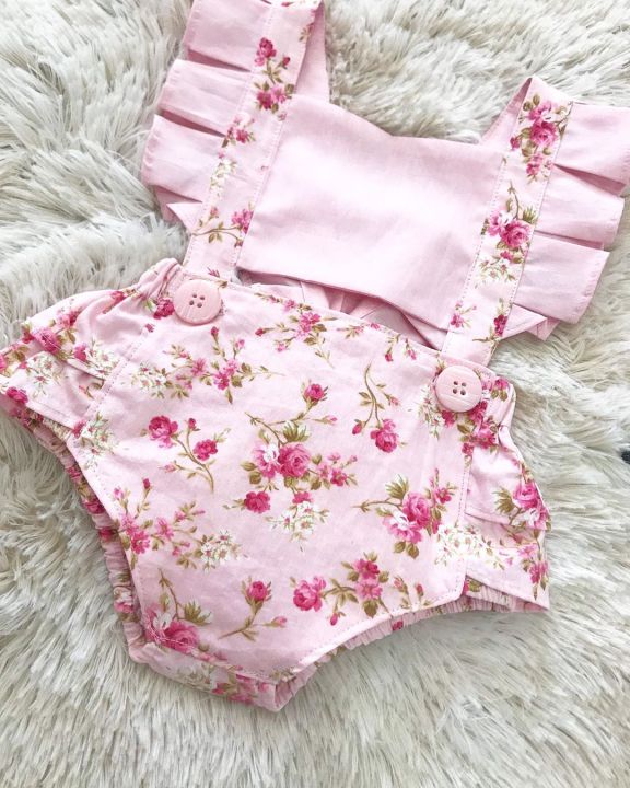2PCS%20Newborn%20Infant%20Baby%20Girl%20Polka%20Dot%20Romper%20Jumpsuit%20Clothes%20Floral%20Outfit%20-%20Image%202