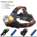 LED Rechargeable Headlight Dual Light Zoom Headlamp for using in OT Cycling BK Riding and fishing. 