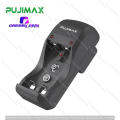 PUJIMAX 2 Slots AAA AA Battery Charger EU US BIS UK SAA Plug 1.2V Nimh Nicd Batteries Charger Rechargeable 9V Battery Charger. 