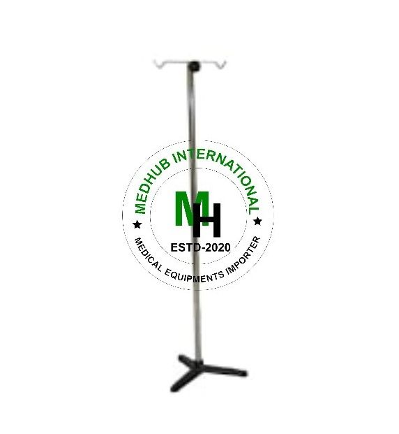 Stainless%20Steel%20Medium%20Size%20Saline%20Stand%20without%20Wheel%20for%20Hospital/Home%20Use%20-%20Image%202