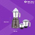 Bajaj Herculo 1000W Powerful Mixer Grinder with Nutri-Pro Feature, 3 Jars, Coffee Brown and Gold. 