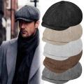 Stripe Beret Hat British Style Classic Retro Newsboy Hats -for Men and Women Universal Berets Leisure Caps.