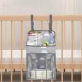 Baby Diaper Hanging Storage Box Bags Bed Nursery Diaper Toys Organizer. 