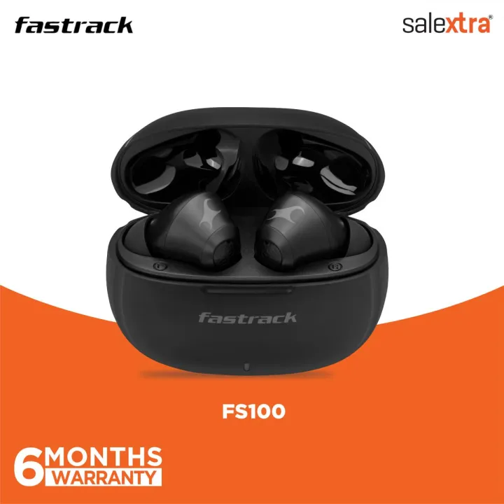 FASTRACK FPODS FS100 40HRS PLAYTIME TRULY WIRELESS BLACK EAR BUDS WITH ...