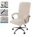 Soft Velvet Office Chair Cover Stretch Spandex Computer Chair Cover Thicken Rotating Gaming Chair Case with 2Pcs Armrest Covers.