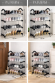 Multifunctional Shoe Rack with Handle.