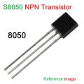 10Pcs- S8050 S-8050 8050 NPN 40V 500mA Low Power Transistor Bipolar Junctions Transistor BJT General Purpose Transistor TO-92 Package 3Pin Leads Silicon NPN Transistor. 