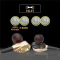 In Ear Hybrid Hifi Stereo Earphone Wired Hi Fi Dual Drivers Headphone with Microphone for IPhone Samsung 3.5mm Sport Ear Phones.