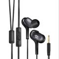 Proton R100 Heavy Bass Earphones With Microphone - Stereo Crystal Clear In-Ear Headphones. 