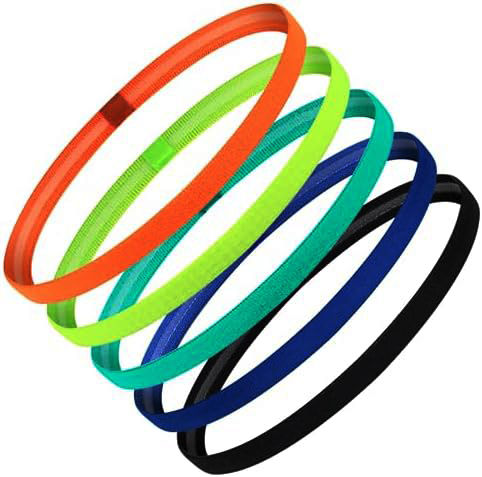 2 Pcs Sports Headband Kids, Elastic Sports Hairbands for Boys, Thin Sports Headb