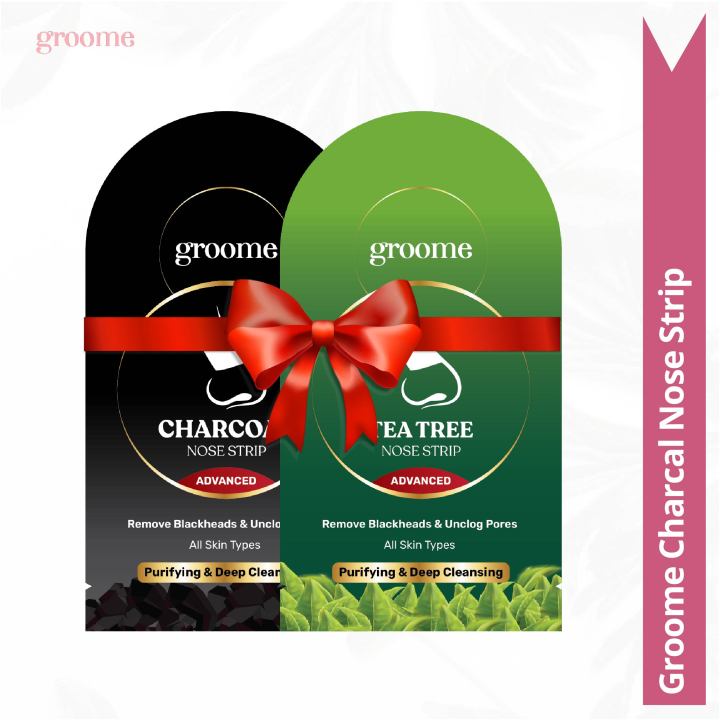 Groome Charcoal Purifying & Deep Cleansing Nose Strip and Groome Tea Tree Purifying & Deep Cleansing Nose Strip Combo