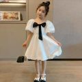 Korean Girls Puff Sleeve Dress Cute Princess Dress2022New Summer Western Style Cake Dress Kids' Skirt. 