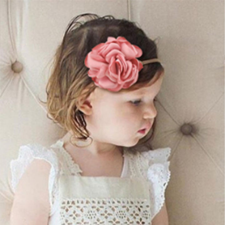 10 Pcs/Set Cute Bows Newborn Baby Headband Flower Elastic