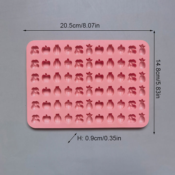 1Pc%2066Cavities%20Cute%20Mini%20Fruit%20Silicone%20Mold%20Gummy%20Chocolate%20Ice%20Cube%20Tray%20Fruit%20Non-stick%20Jelly%20Cake%20Baking%20Decorating%20Tool%20-%20Image%202