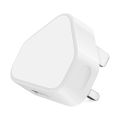 3 Pin USB Wall Charger for iPhone 7/ 8/ X/ 6 - White. 