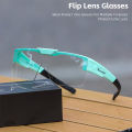 WEST BIKING Cycling Sunglasses Flip Up Photochromic/Polarized Lens Sunshades Glasses MTB Road Bike Fit Over Driving Goggles.