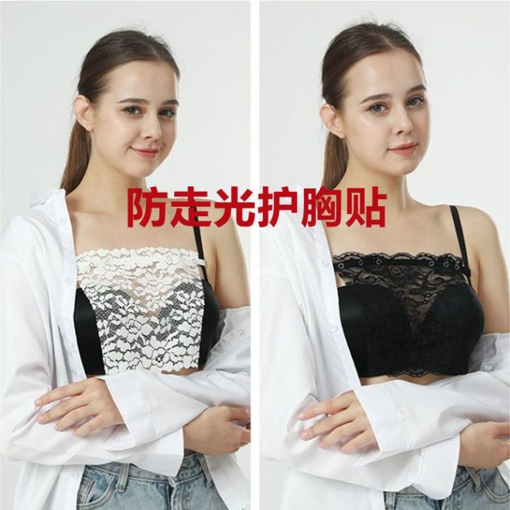 One-Piece%20Anti-Exposure%20Chest%20Block%20Women's%20Summer%20Lace%20Tube%20Top%20Anti-Running%20Light%20Patch%20Neckline%20Artifact%20Basic%20Thin%20-%20Image%207