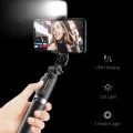 R1s Adjustable 4 in 1 Multifunctional Monopod Selfie Stick & Tripod with Selfie Light & Wireless Bluetooth Remote Control - Selfie Stick & Tripod. 