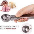 Stainless Steel Spring Trigger Ice Cream Scoop Set of 1 Pcs Remove The Ice Cream Easily, Dimension20X6.5X3.