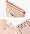 Small Wallet for Women Fashion Girls Cute 3D Cat Face Glitter Ears Wallet with Tail Tri-Folded Wallet ID Card Case with Zipper Pocket.