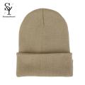 Hat Unisex Cuffed Knit Beanie. 