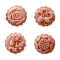 Cookie Stamps Moon Cake Molds with 4 Different Flower Patterns for Baking Moon Cakes Cookies. 