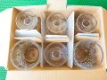 Everyday Use good quality Strong Crystal Clear Unique design Heavy Sharbat Juice Lassie Glass Set 6 Piece capacity 200 Ml.