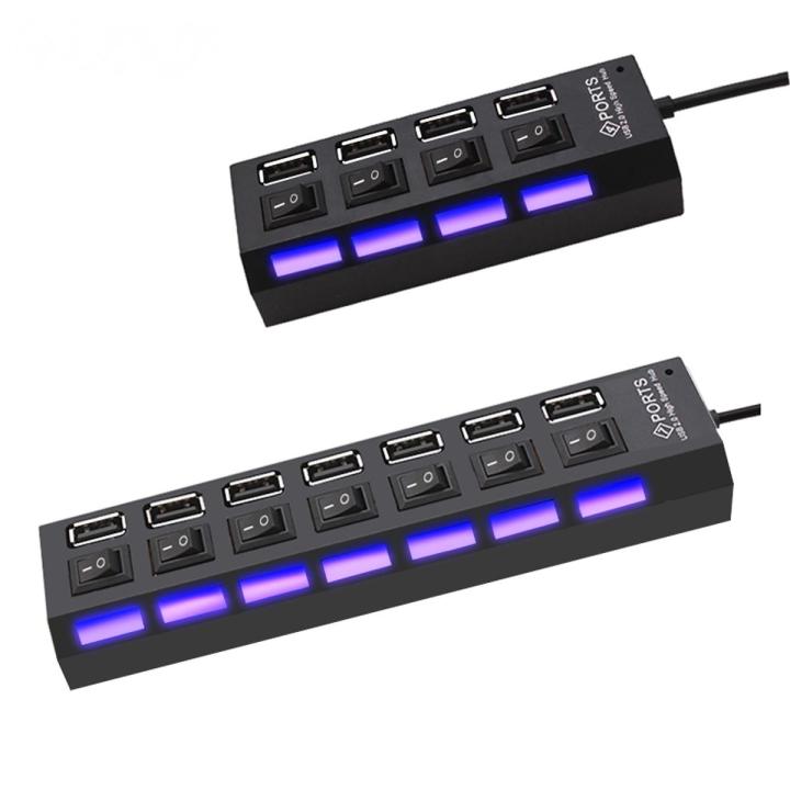 USB 2.0 Hub USB Hub 2.0 Multi USB Splitter Hub Use Power Adapter 4/7 Port Multiple Expander 2.0 USB Hub