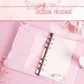 【Fashion】Cherry Sakura 80 A6 Loose-Leaf Notebook Journal Agenda Gift Set Kawaii Stationery. 