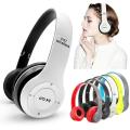 P47 Bluetooth Over Ear Foldable Headset With Microphone Stereo Earphones 3.5Mm Audio Support Fm Radio Tf For Pc Tv Smart Phones & Tablets. 