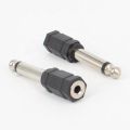 3.5mm to 6.5mm Audio Adapter to 6.5 Male Plug to 3.5 Female Jack Connector Adaptor for DVD VCD Amplifier Speaker Recorder- black. 