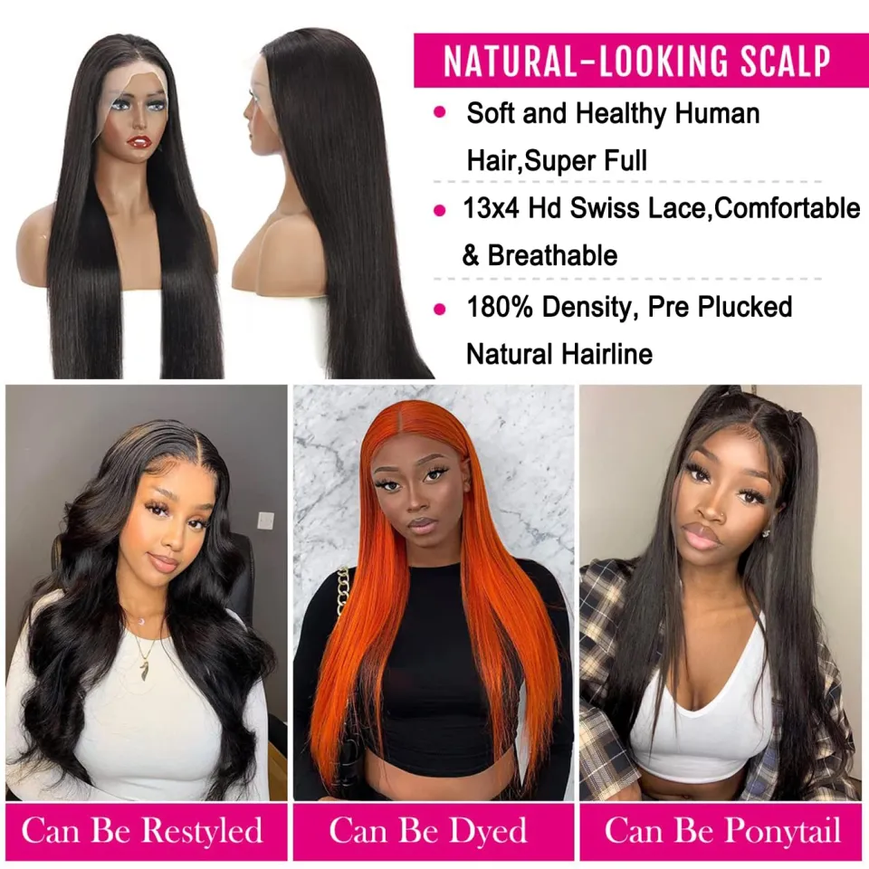 Bone Straight Lace Front Wigs Human Hair Lace Frontal Wig Straight