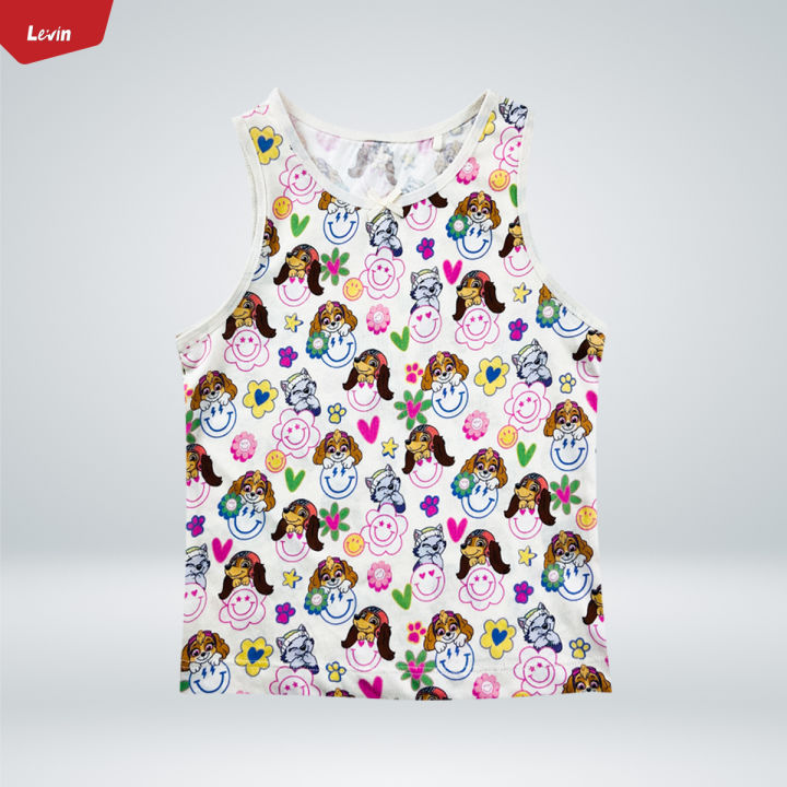 Girl's%20Printed%20Scoop%20Neck%20Soft%20Sleeveless%20Vest%20Tank%20Top%20From%20Levin%20-%20Image%209