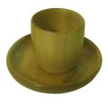 4 Pieces 2 Inch Wooden Tea Cups with piris and wooden tray Wood Coffee Cups Wooden Coffee Mug for Drinking Tea Water Restaurant Cafe Home Serving Entertain, No Dishwasher, 100-200ml.
