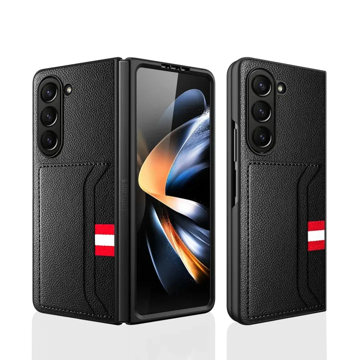 Anti-scratch%20Card%20Holder%20Leather%20Case%20for%20Samsung%20Galaxy%20Z%20Fold5%20Fold%205%204%20Fold4%20Fold3%20Fold2%20Fold%203%202%20Business%20Phone%20Bag%20Funda%20Alien%20Alien%20-%20Image%202