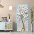 3D Geometric Door Sticker Tear and Stick PVC Waterproof Full Door Wrap Mural Room Door Photo Wallpaper Poster Decoration.