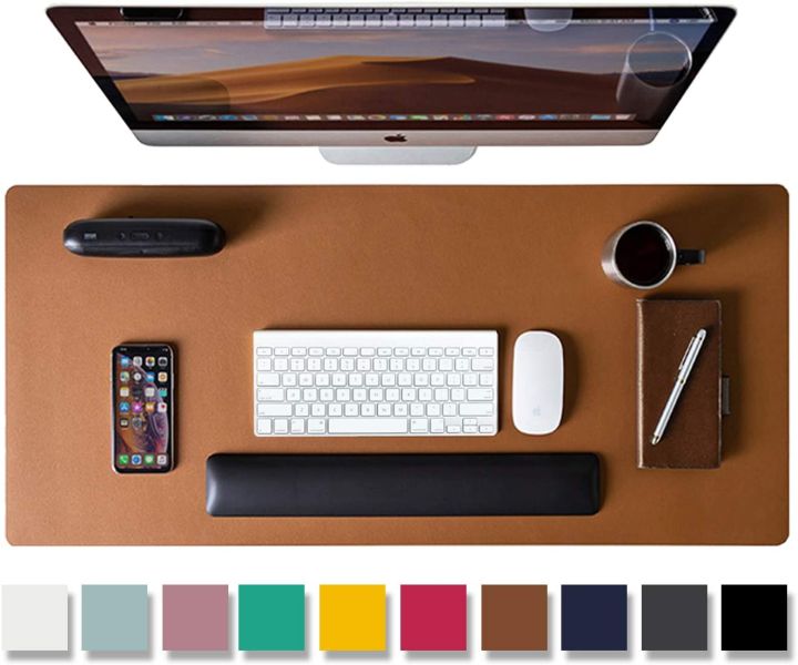 Large%20Leather%20Computer%20and%20laptop%20pad%20Mouse%20Pad%20and%20large%20office%20Table%20mat%20-Brown%20Yellow%20color%20-%20Image%202