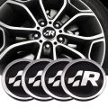 4pcs 56mm R SR Logo Car Steering Wheel Badge Center Hub Sticker For VW Volkswagen Golf Jetta Hub Cap Emblem Car styling. 