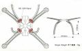 4 Pcs Universal Tall Landing Gear Skids For F450 F550 500 X-Mode Alien DIY FPV Multirotor Frame. 