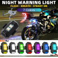 Universal 7 Color Waterproof Strobe LED Light for Motorcycle Car Bike Drone Rechargeable Warning Light 1 Piece. 