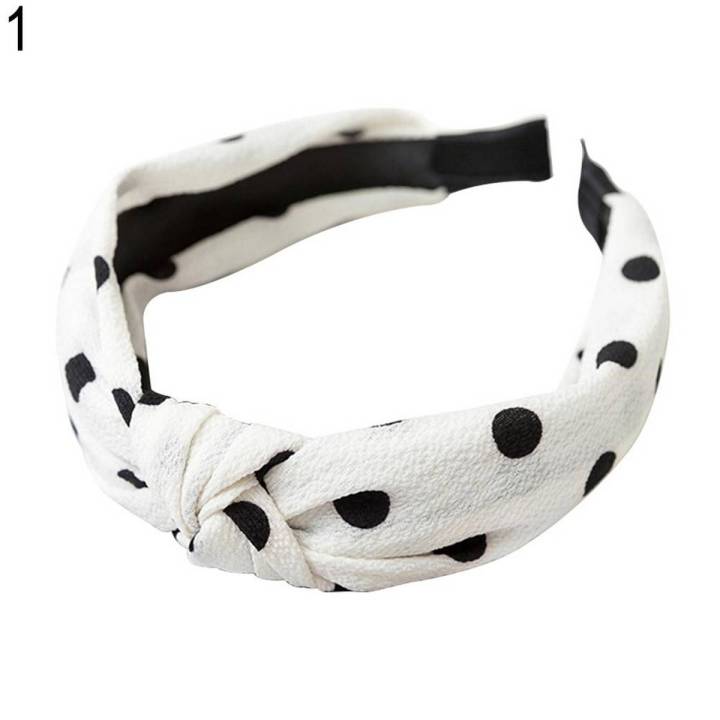 %E3%80%90Hey%20my%20home%E3%80%91Polka%20Women's%20Cloth%20Hairband%20Headband%20-%20Image%202