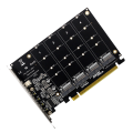 4 Port M.2 NVMe SSD To PCIE X16M Key Hard Drive Converter Reader. 