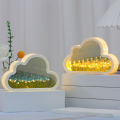 GC DIY Tulip Night Light, Cloud Shape Mirror Simulation Flower Sleeping Table Lamp Home Bedroom Decoration Birthday Gifts For Teen Girls Friends. 